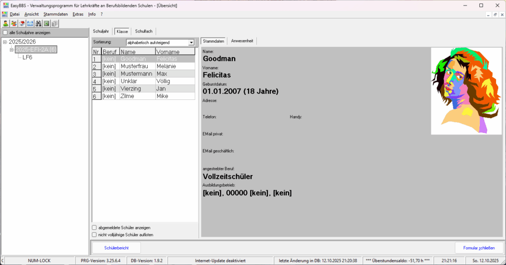 klassenübersicht p1